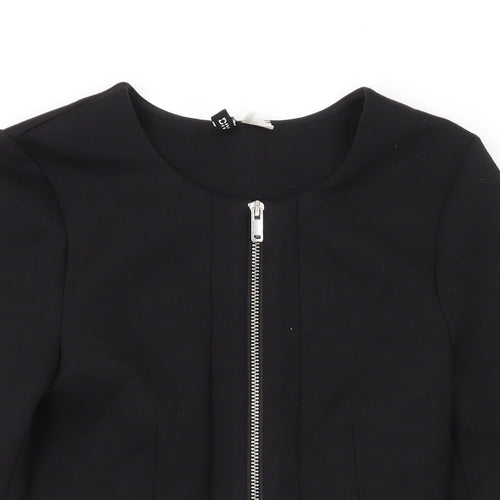 Divided by H&M Womens Black Jacket Size 8 Zip