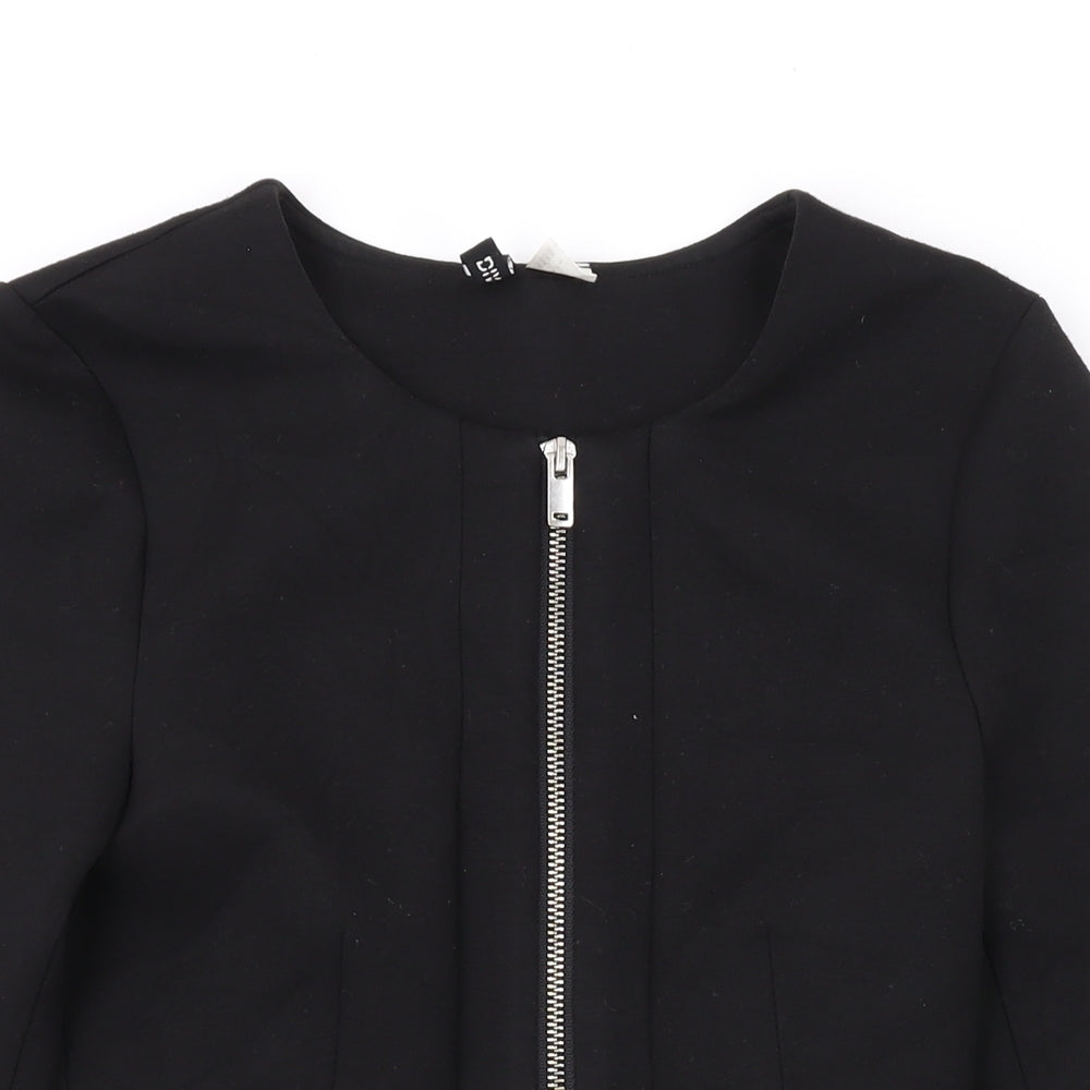 Divided by H&M Womens Black Jacket Size 8 Zip