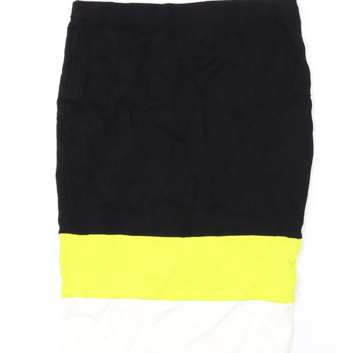 River Island Womens Black Viscose Bandage Skirt Size 14