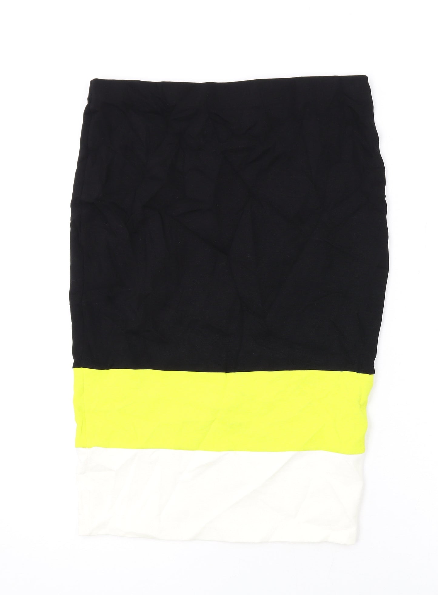 River Island Womens Black Viscose Bandage Skirt Size 14
