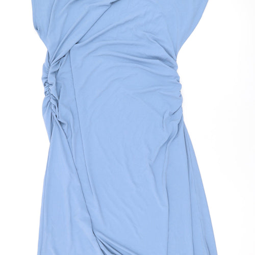 Marks and Spencer Womens Blue Polyester Maxi Size 18 Round Neck Pullover