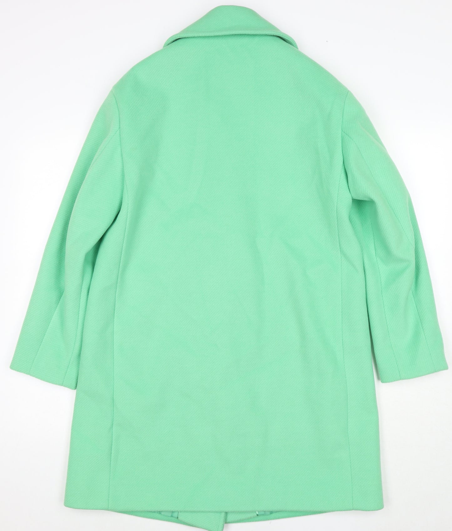 Marks and Spencer Womens Green Parka Coat Size 10 Button