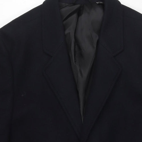 Marks and Spencer Mens Blue Pea Coat Blazer Size 2XL Button
