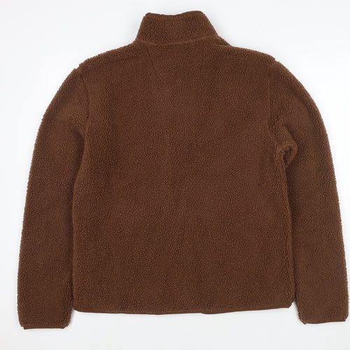 Marks and Spencer Mens Brown Jacket Size S Zip - Teddy Fleece