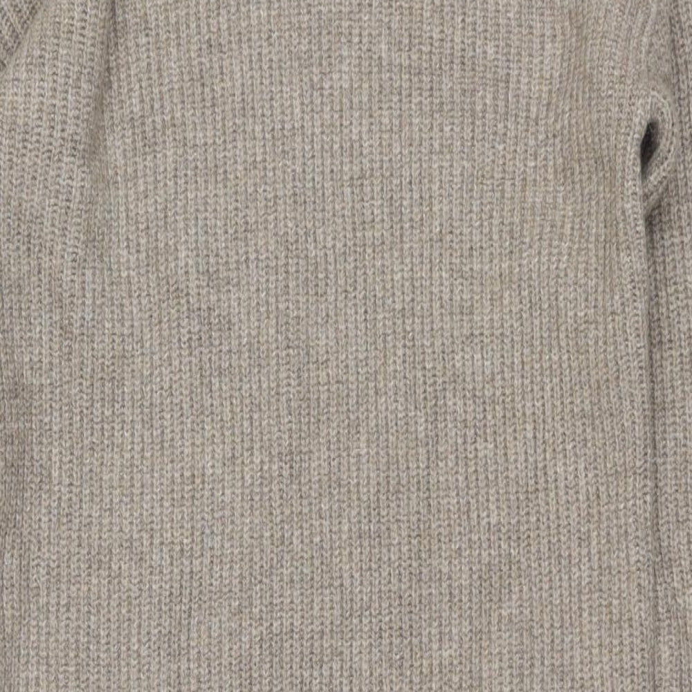 Marks and Spencer Womens Beige Polyester Jumper Dress Size S Round Neck Pullover