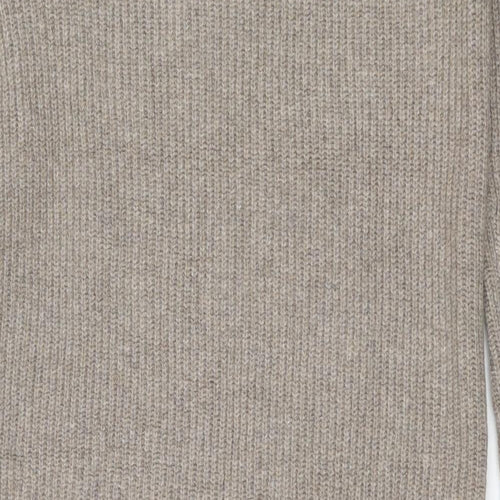 Marks and Spencer Womens Beige Polyester Jumper Dress Size S Round Neck Pullover