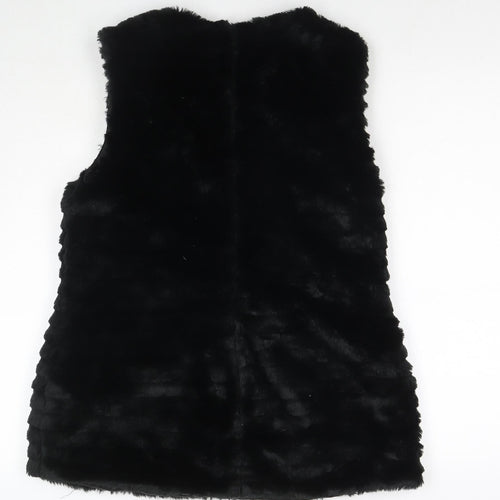 Internacionale Womens Black Gilet Waistcoat Size M Hook & Eye