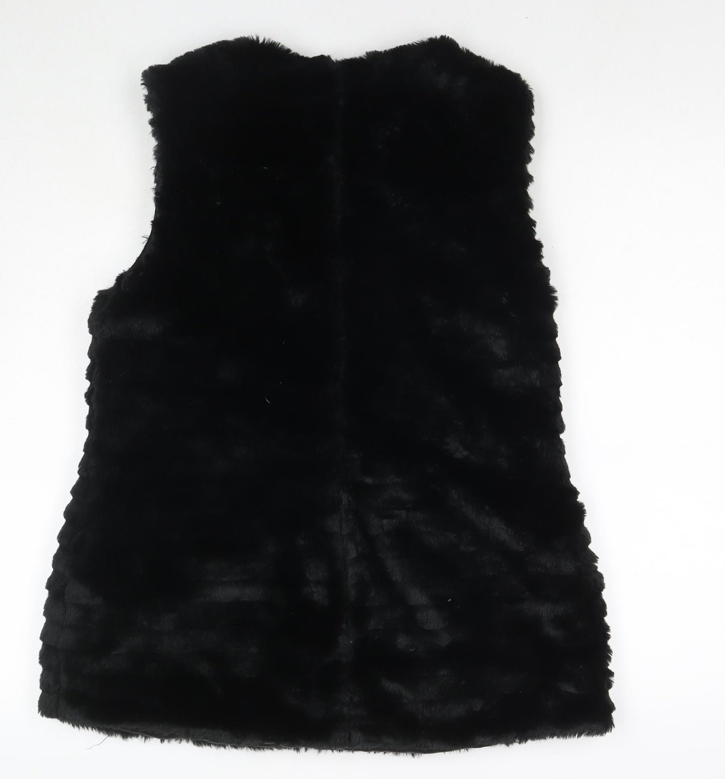 Internacionale Womens Black Gilet Waistcoat Size M Hook & Eye
