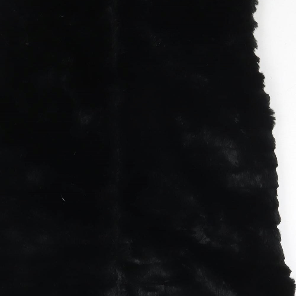 Internacionale Womens Black Gilet Waistcoat Size M Hook & Eye
