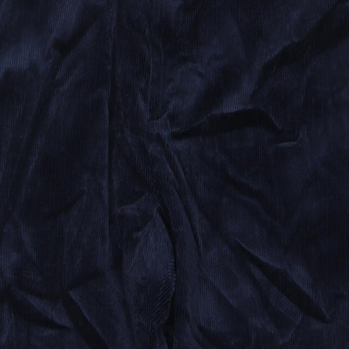 Marks and Spencer Mens Blue Cotton Trousers Size 46 in L29 in Regular Zip