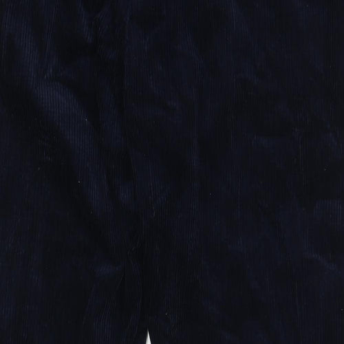 Marks and Spencer Mens Blue Cotton Trousers Size 46 in L29 in Regular Zip