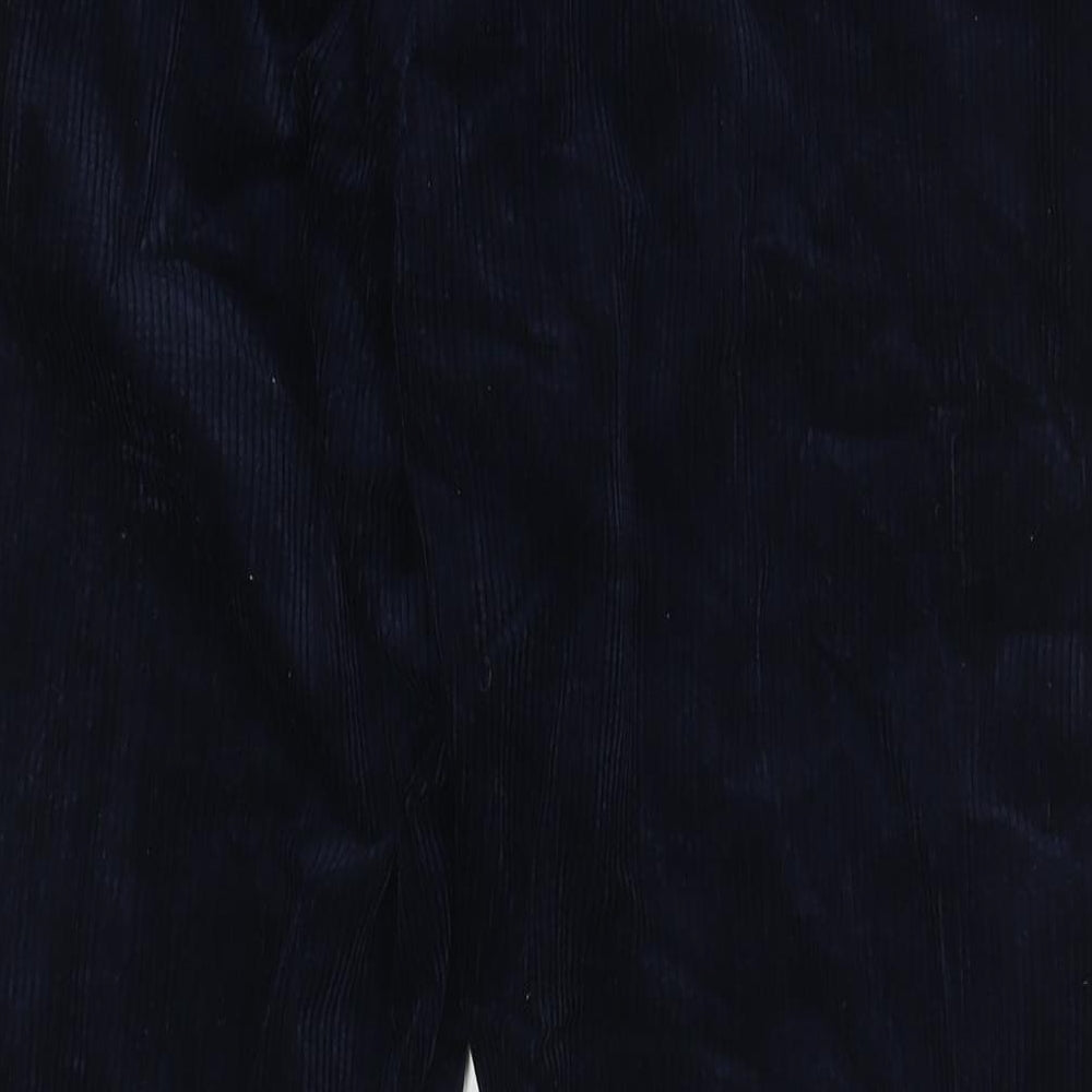 Marks and Spencer Mens Blue Cotton Trousers Size 46 in L29 in Regular Zip
