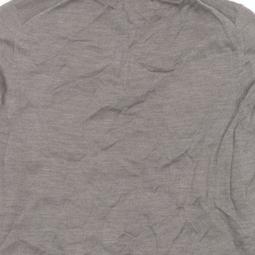 Autograph Mens Brown Collared Wool Pullover Jumper Size S Long Sleeve
