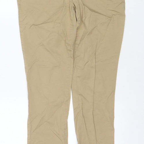 Gap Womens Beige Cotton Trousers Size 8 L31 in Regular Zip
