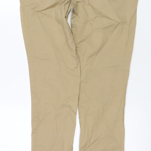 Gap Womens Beige Cotton Trousers Size 8 L31 in Regular Zip