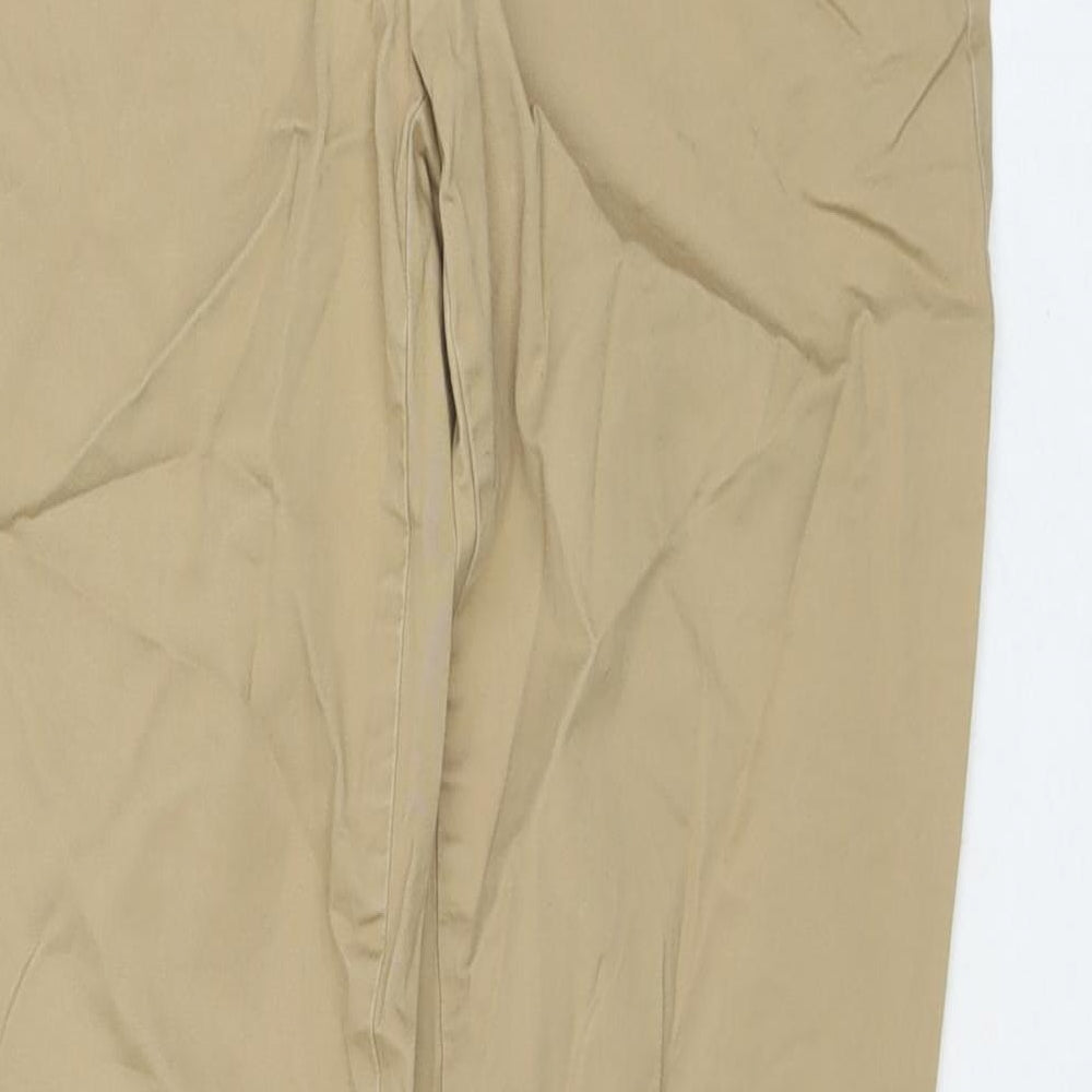 Gap Womens Beige Cotton Trousers Size 8 L31 in Regular Zip