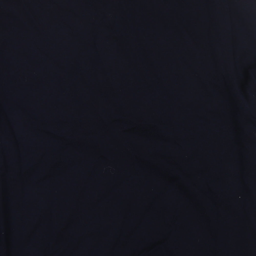 Autograph Mens Blue Wool Polo Size M Collared Zip