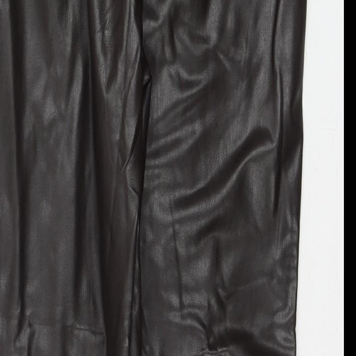 Marks and Spencer Womens Brown Polyester Pedal Pusher Trousers Size 18 L26 in Regular