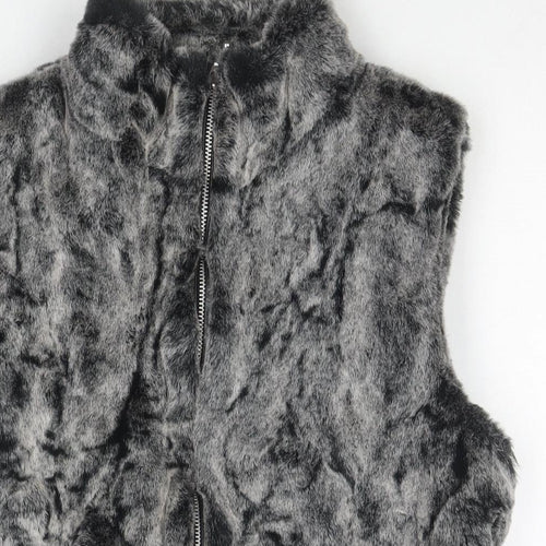 John Lewis Womens Grey Gilet Waistcoat Size 12 Zip