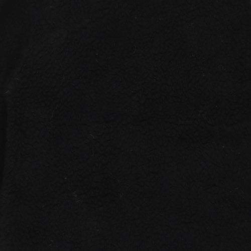 PRETTYLITTLETHING Womens Black Overcoat Coat Size 4 Button