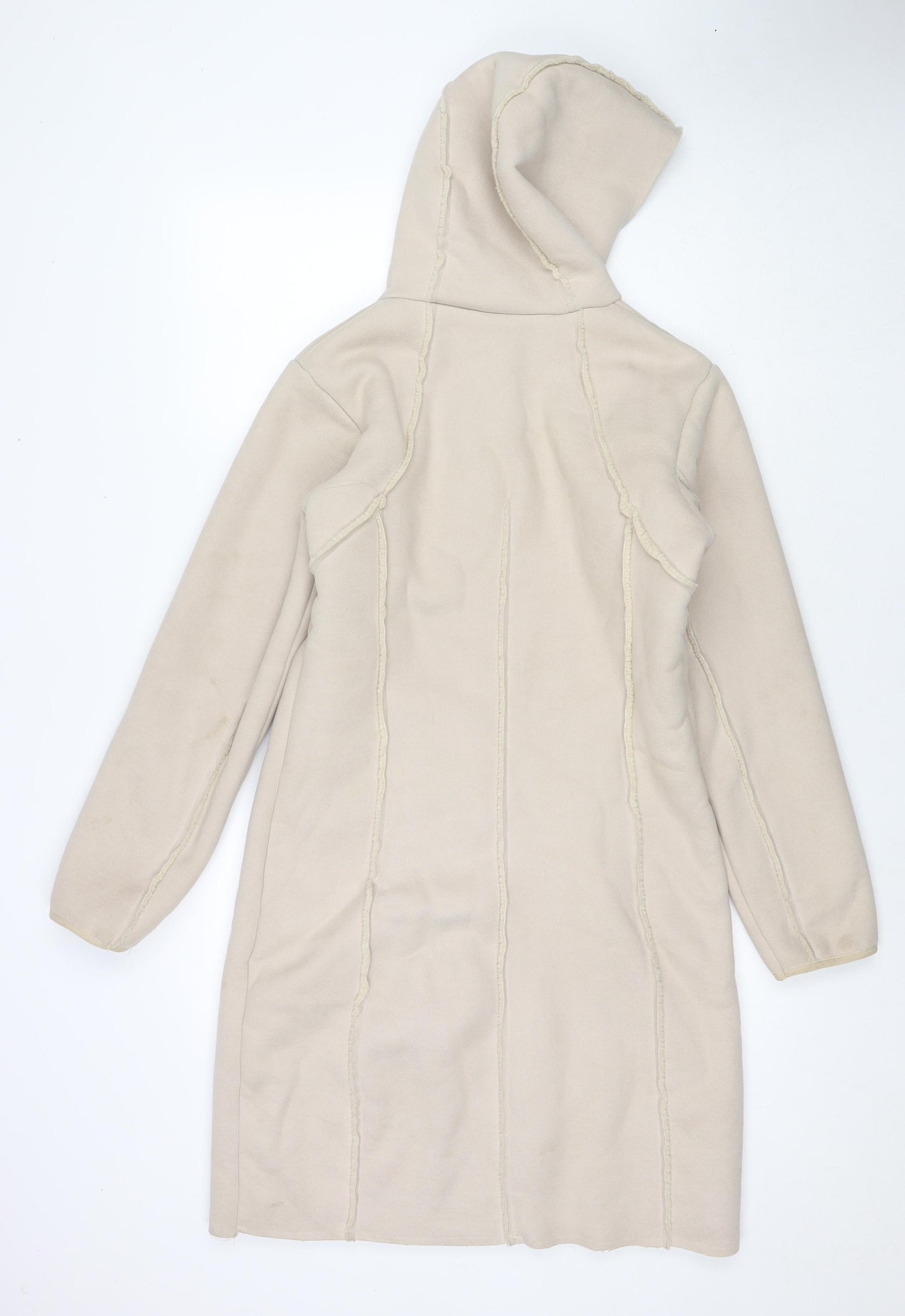 Helly Hansen Womens Beige Pea Coat Coat Size M Button - Suede Type