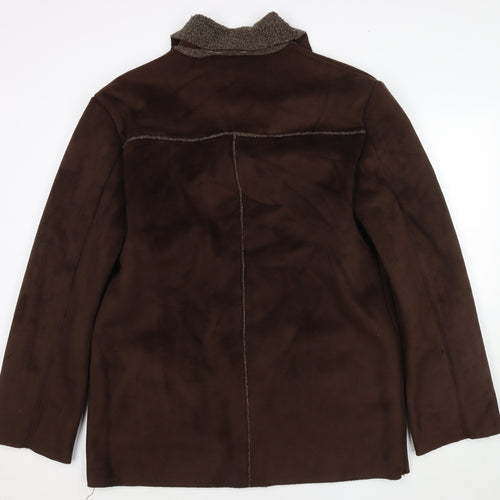 UrbanSpirit Womens Brown Overcoat Coat Size XL Button - Suede Type