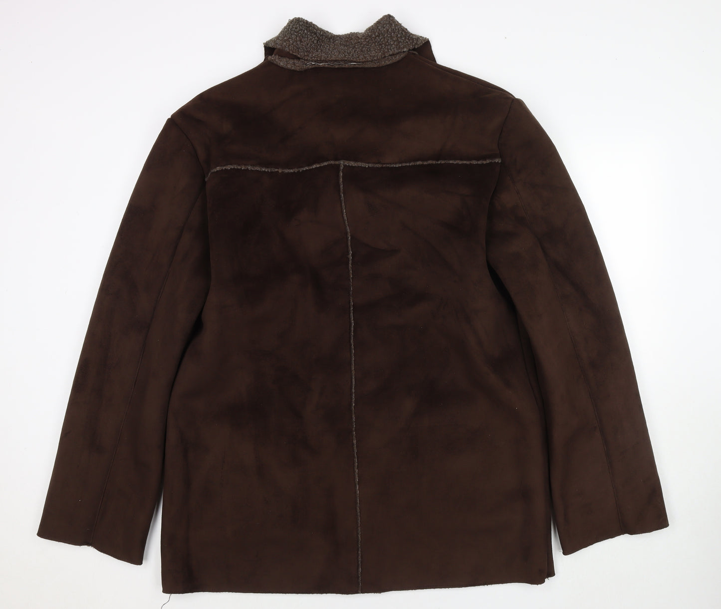 UrbanSpirit Womens Brown Overcoat Coat Size XL Button - Suede Type