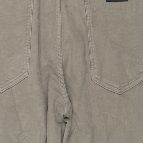 Marks and Spencer Mens Beige Cotton Trousers Size 46 in L29 in Regular Zip