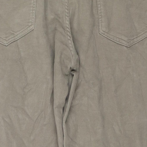 Marks and Spencer Mens Beige Cotton Trousers Size 46 in L29 in Regular Zip