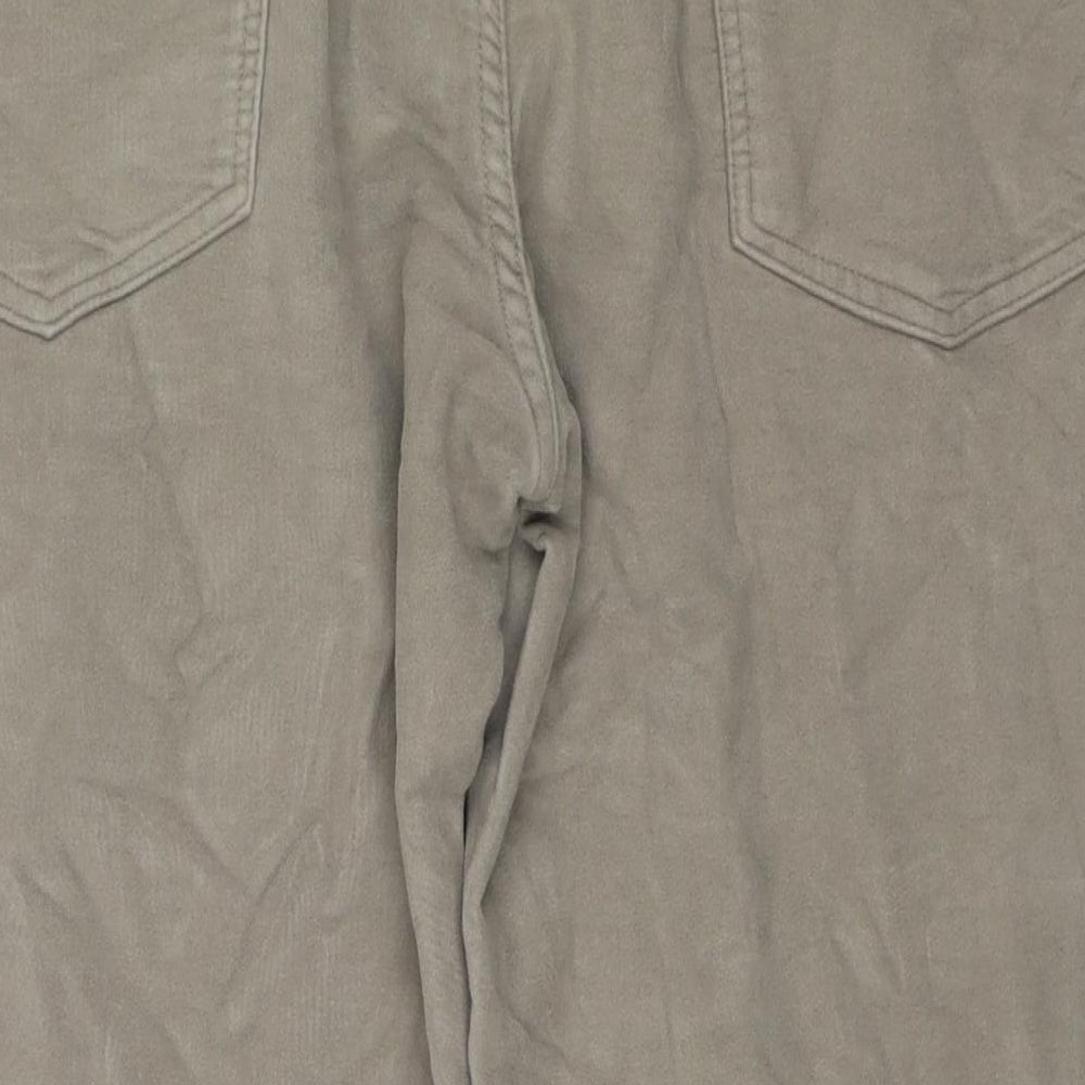 Marks and Spencer Mens Beige Cotton Trousers Size 46 in L29 in Regular Zip