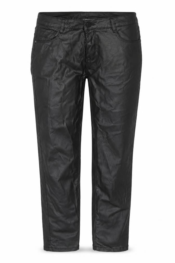 M.B.J Womens Black Viscose Trousers Size XL L27 in Regular Zip