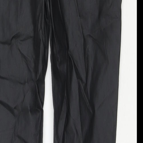 M.B.J Womens Black Viscose Trousers Size XL L27 in Regular Zip