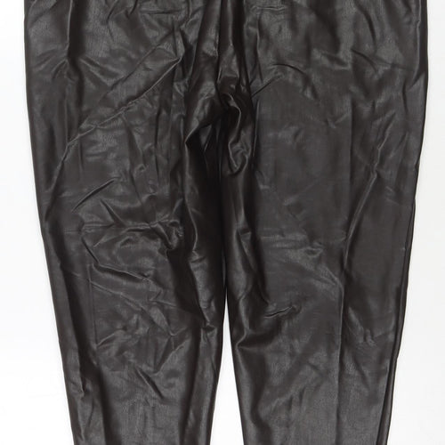 Marks and Spencer Womens Brown Polyester Pedal Pusher Trousers Size 18 L25 in Regular