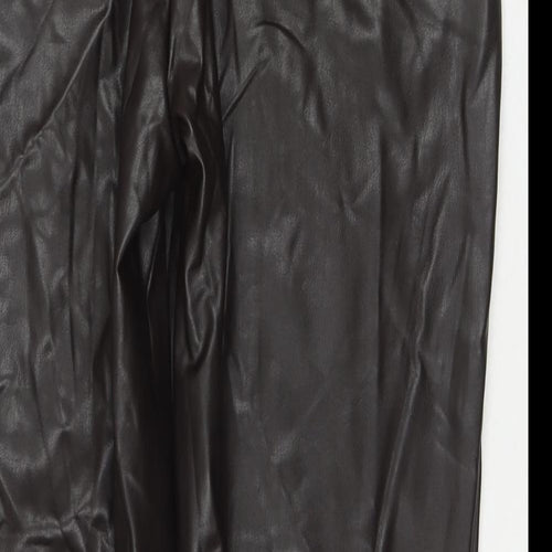 Marks and Spencer Womens Brown Polyester Pedal Pusher Trousers Size 18 L25 in Regular
