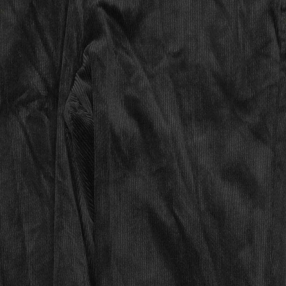 Marks and Spencer Mens Green Cotton Trousers Size 44 in L33 in Regular Zip