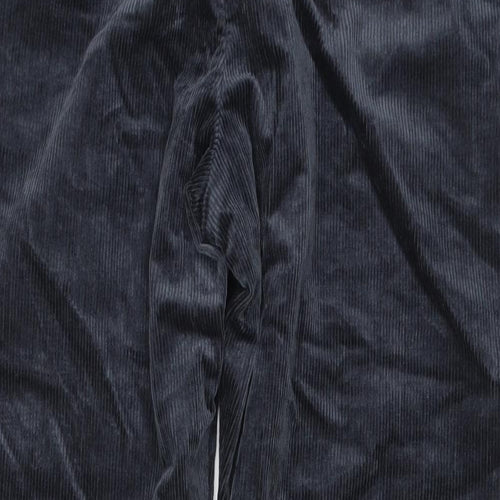 Marks and Spencer Mens Blue Cotton Trousers Size 44 in L29 in Regular Zip