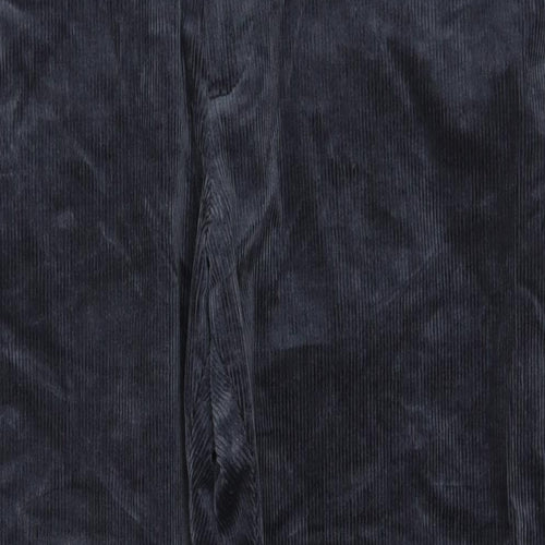 Marks and Spencer Mens Blue Cotton Trousers Size 42 in L31 in Regular Zip