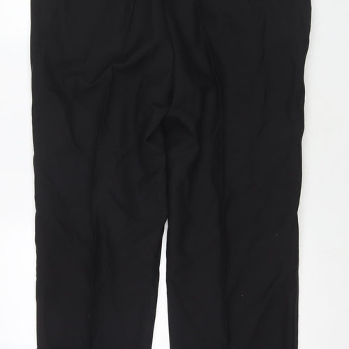 Marks and Spencer Mens Black Polyester Dress Pants Trousers Size 40 in L29 in Regular Zip