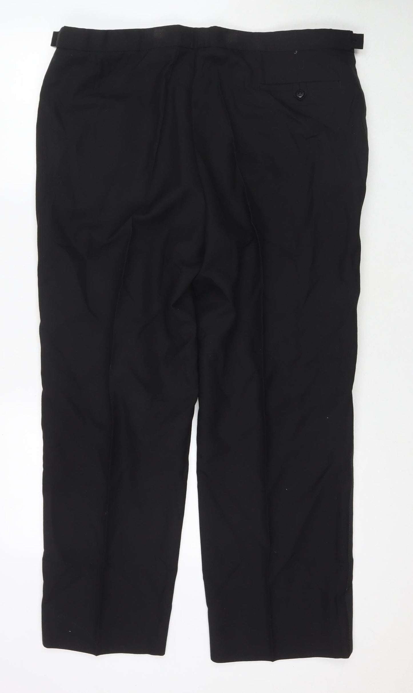 Marks and Spencer Mens Black Polyester Dress Pants Trousers Size 40 in L29 in Regular Zip