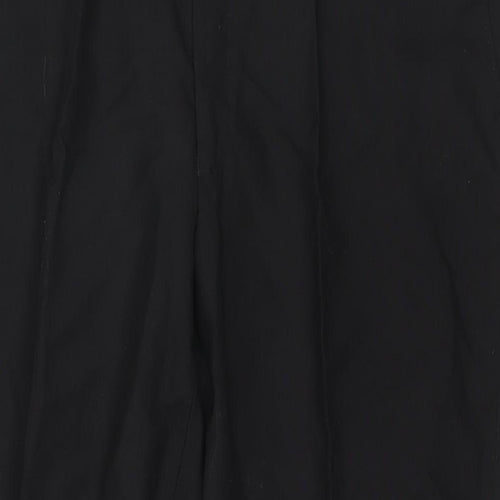 Marks and Spencer Mens Black Polyester Dress Pants Trousers Size 40 in L29 in Regular Zip