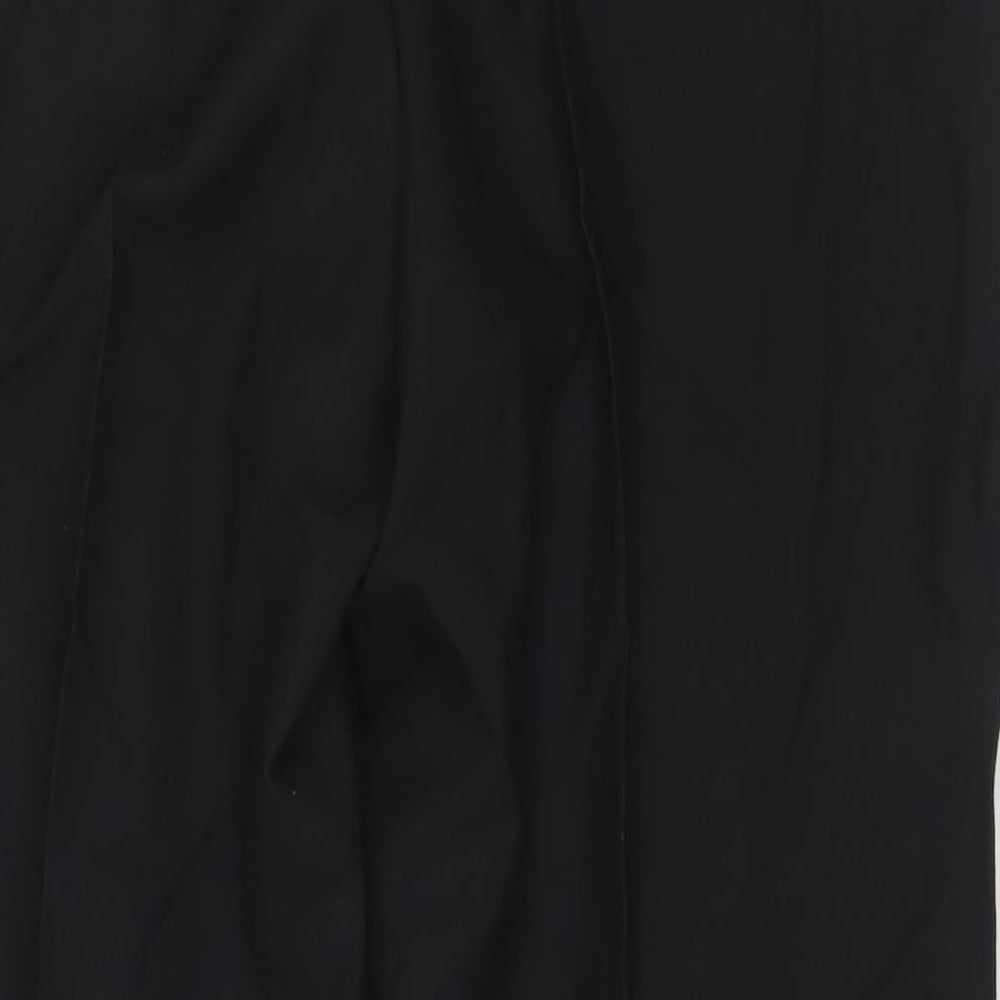Marks and Spencer Mens Black Polyester Dress Pants Trousers Size 40 in L29 in Regular Zip
