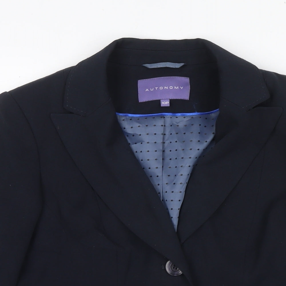 Autograph Womens Blue Jacket Blazer Size 10 Button