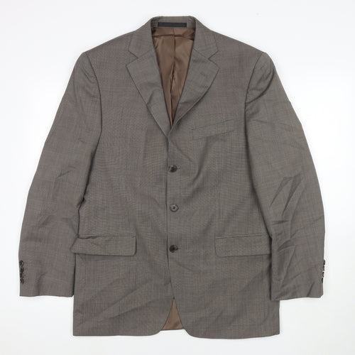 Marks and Spencer Mens Beige Polyester Jacket Suit Jacket Size 40 Regular