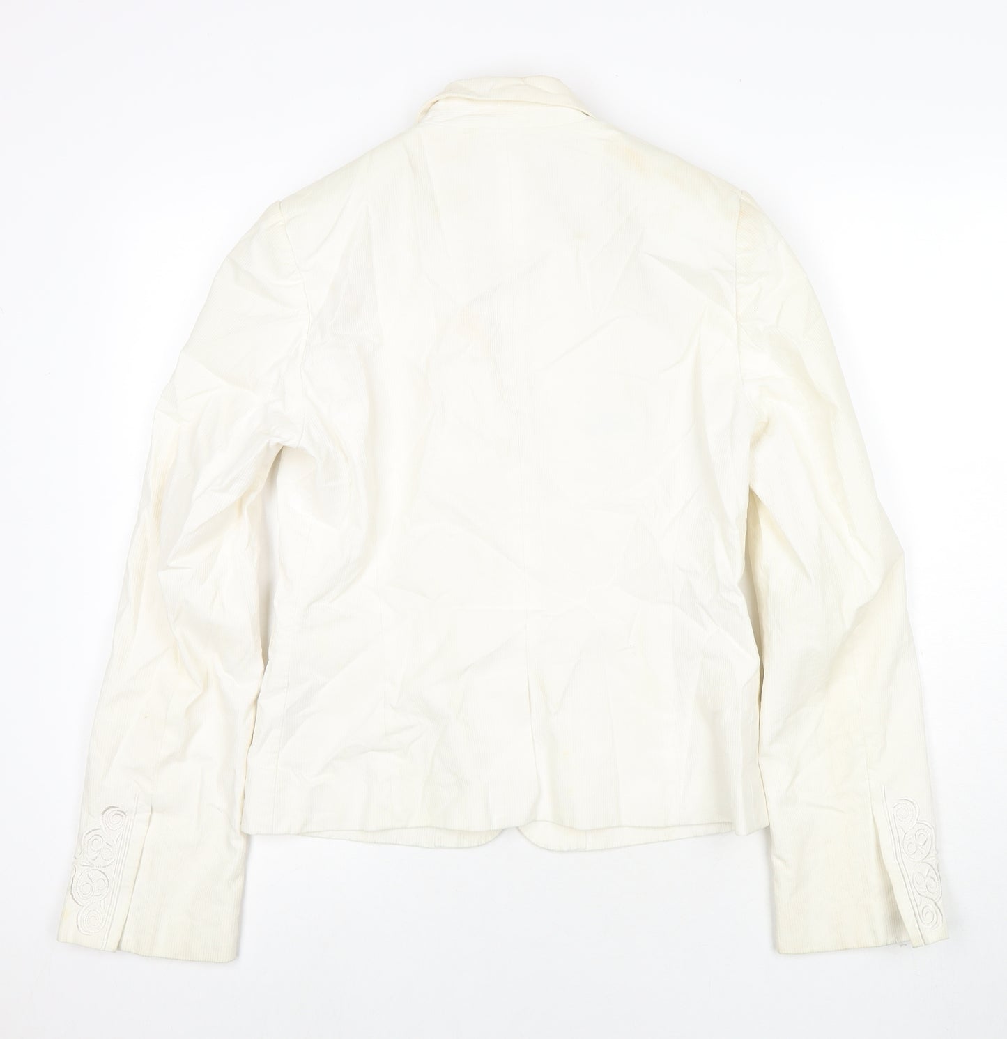 DAY Birger et Mikkelsen Womens White Geometric Jacket Size 12 Button