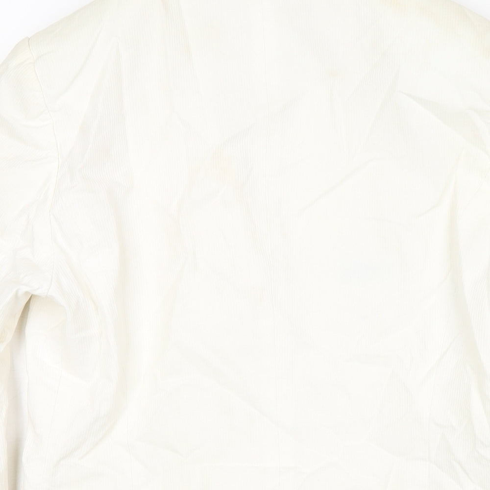 DAY Birger et Mikkelsen Womens White Geometric Jacket Size 12 Button