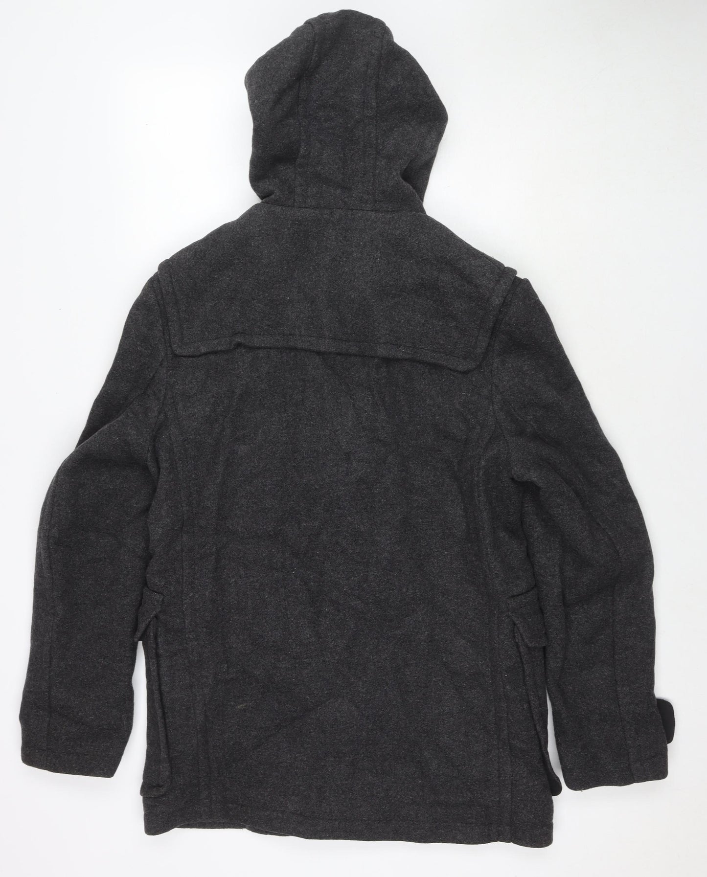 Burton Mens Grey Pea Coat Coat Size S Snap