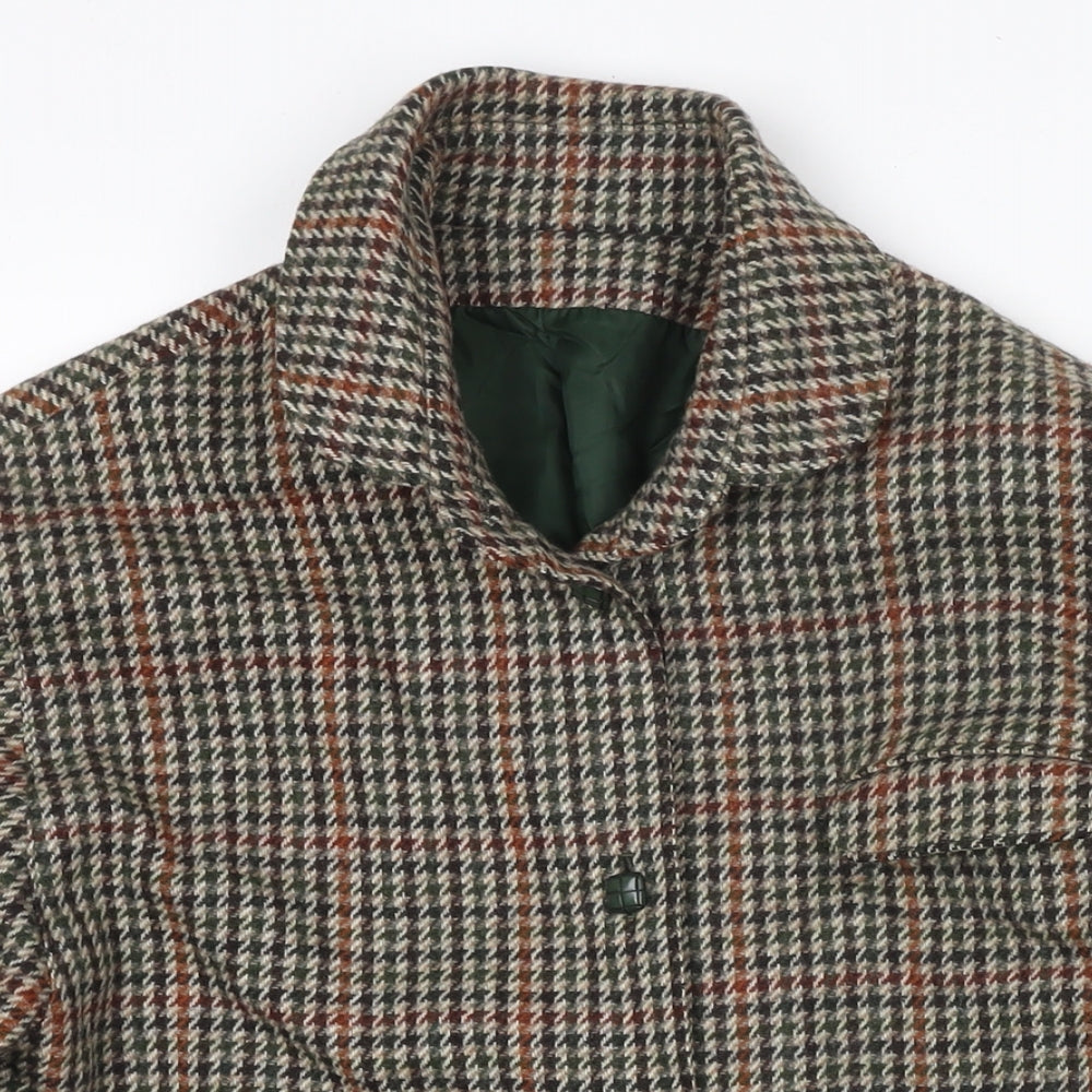 Viyella Womens Beige Herringbone Jacket Size 10 Button