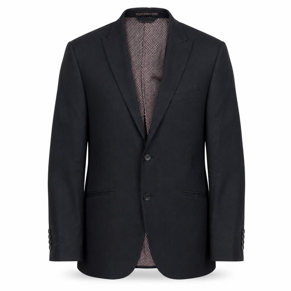 Front view of Marks & Spencer men’s grey polyester jacket suit jacket, size 38, regular