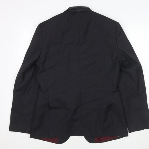 Marks and Spencer Mens Grey Polyester Jacket Suit Jacket Size 38 Regular