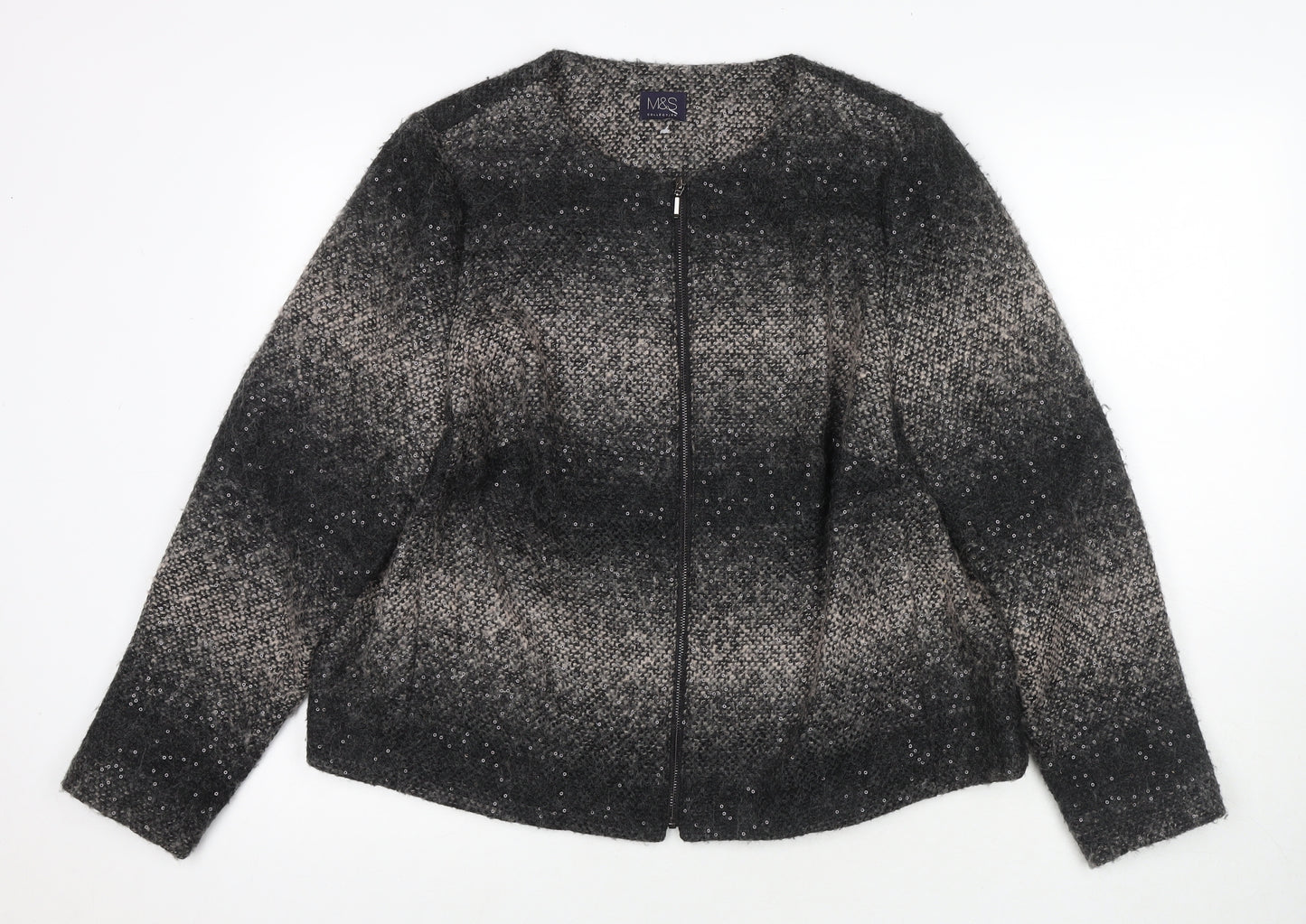 Marks and Spencer Womens Brown Jacket Size 20 Zip